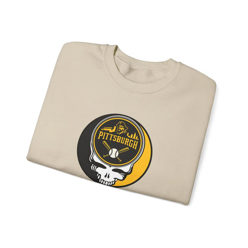 Grateful Dead - Pittsburgh Pirates Grateful Dead Stealie Crewneck Sweatshirt - MLB - StealieShop